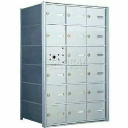 FLORENCE MFG CO 1400 Series Front Loading Horizontal Wall-Mounted Mailbox, 17 Compartments, Anodized Aluminum 140063A